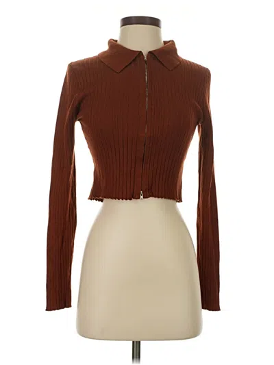 Pre-owned Princess Polly Cardigan Sweater In Brown