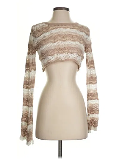 Pre-owned Princess Polly Cardigan Sweater In Tan