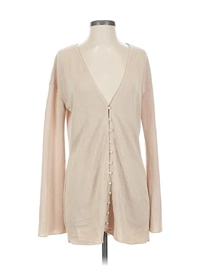Pre-owned Princess Polly Cardigan Sweater In Tan