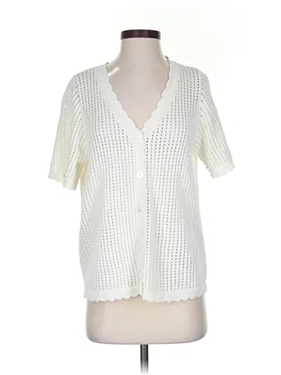Pre-owned Princess Polly Cardigan Sweater In White