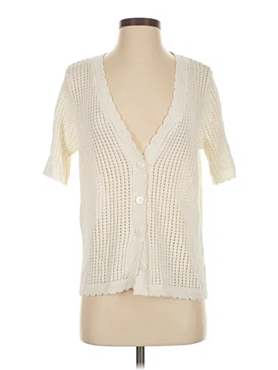 Pre-owned Princess Polly Cardigan Sweater In White