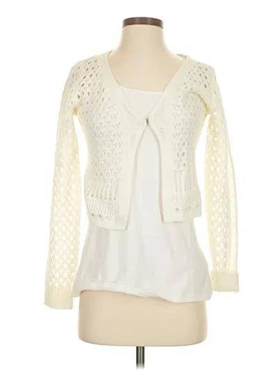 Pre-owned Princess Polly Cardigan Sweater In White