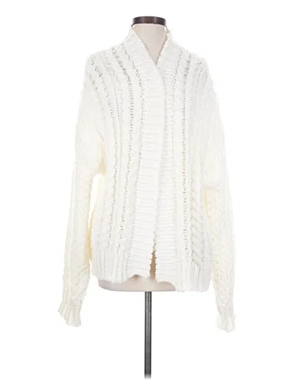 Pre-owned Princess Polly Cardigan Sweater In White