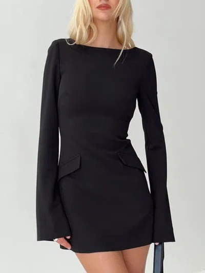 Princess Polly Carters Long Sleeve Mini Dress In Black