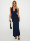Princess Polly Casino Halter Maxi In Navy