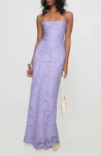 Princess Polly Celena Floral Burnout Maxi Dress In Purple