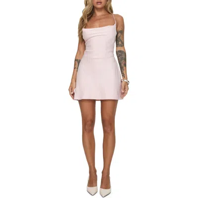 Princess Polly Celena Recycled Polyester Minidress In Light/pastel Pink