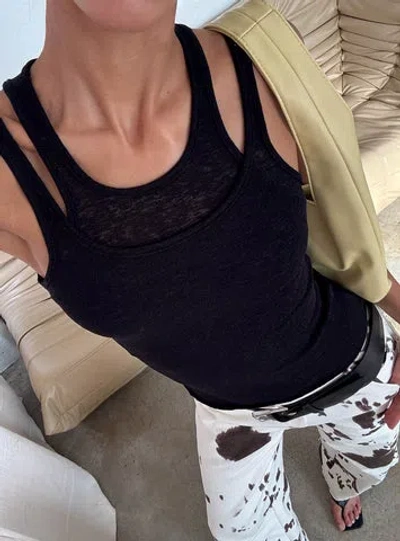 Princess Polly Ceyla Layered Tank Top In Black