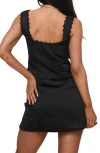 Princess Polly Chakira Lace & Satin Tank & Miniskirt Set In Black