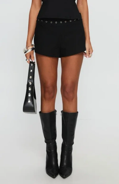 Princess Polly Chalise Rivet Detail Miniskirt In Black