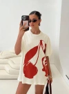 Princess Polly Cherrie Amore Oversized Tee In White