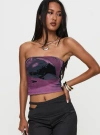 Princess Polly Cherry Lips Tube Top In Multi