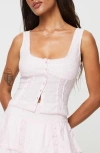 Princess Polly Cheyla Button-up Tank In Pink