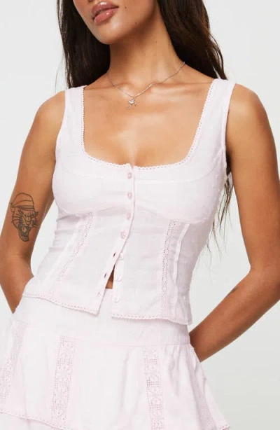 Princess Polly Cheyla Button-up Tank In Pink