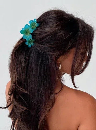 Princess Polly Chianti Frangipani Claw Clip In Blue