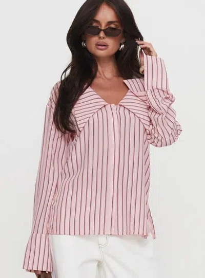 Princess Polly Cindylou Long Sleeve Top In Pink