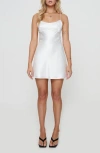 Princess Polly Clemence Satin Mini Slipdress In White