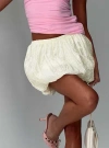 Princess Polly Cloudia Bubble Hem Mini Skirt In Cream