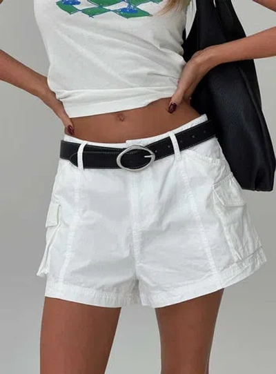 Princess Polly Colonel Cargo Mini Short In White