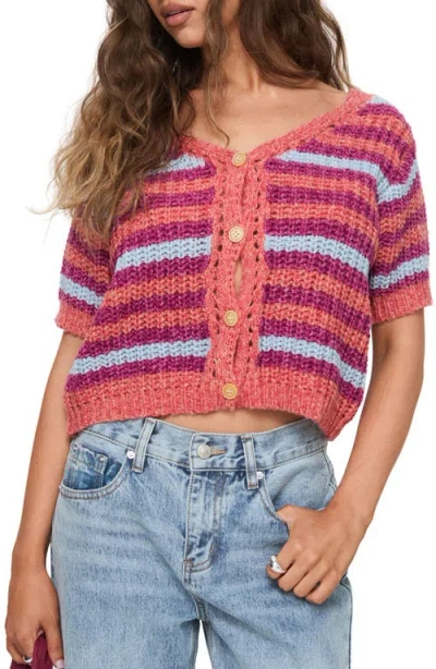 PRINCESS POLLY PRINCESS POLLY COMPASSION STRIPE CROP CARDIGAN