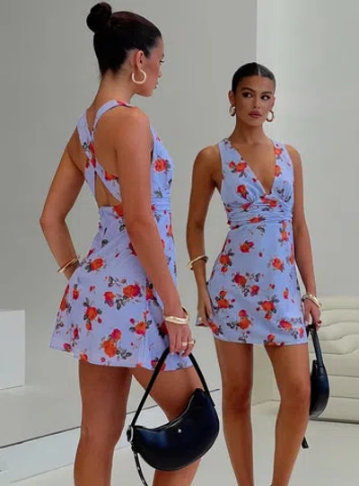 Princess Polly Connelly Mini Dress In Blue Floral