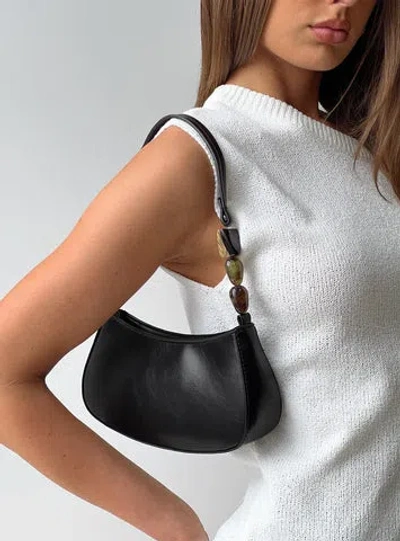Princess Polly Contradiction Bead Detail Shoulder Bag In Black
