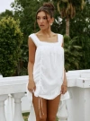 Princess Polly Cordelie Ruched Mini Dress In White