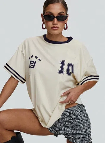 Princess Polly Cornwall Football Jersey In Cream