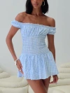 Princess Polly Count My Blessings Playsuit In Blue Check