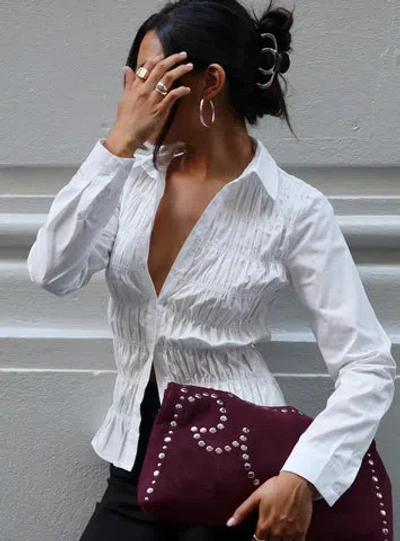 Princess Polly Cultivate Shirred Long Sleeve Top