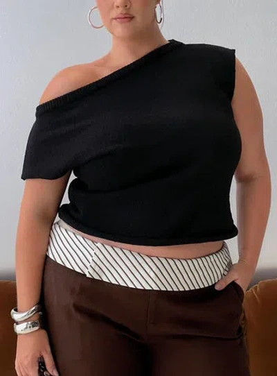 Princess Polly Curve Ashfield Off Shoulder Top In Black