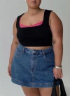 Princess Polly Curve Back In Time Top In Black / Pink