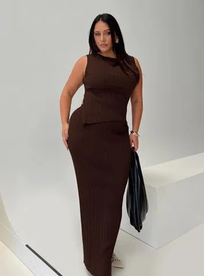 Princess Polly Curve Basile Set Chocolate Curve In Brown