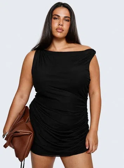 Princess Polly Curve Bella Luna Ruched Mini Dress
