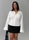 Princess Polly Curve By The Phone Long Sleeve Collared Top