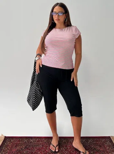 Princess Polly Curve Cayte Capris In Black