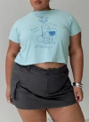 Princess Polly Curve Cheers To You Tee Blue Curve In Blue