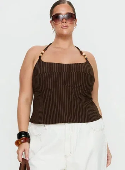 Princess Polly Curve Cherise Bead Detail Top