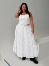 Princess Polly Curve Cherry On Top Maxi Skirt In White Floral