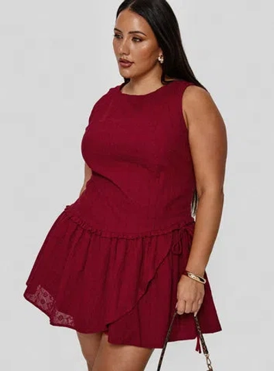 Princess Polly Curve Cosie Mini Dress In Red