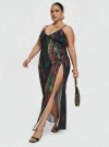 Princess Polly Curve Feather Maxi Dress In Multi