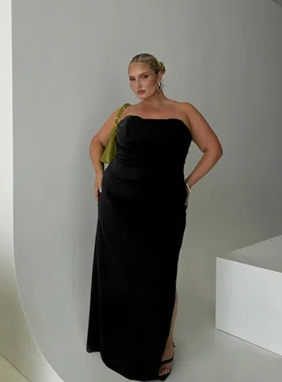 Princess Polly Curve Ferri Strapless Maxi Dress In Black