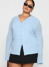 Princess Polly Curve Finnean Long Sleeve Top In Pale Blue