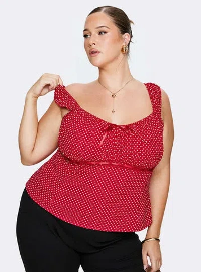 Princess Polly Curve Garconne Top In Red