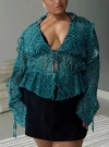 Princess Polly Curve Holidaze Long Sleeve Top In Zebra