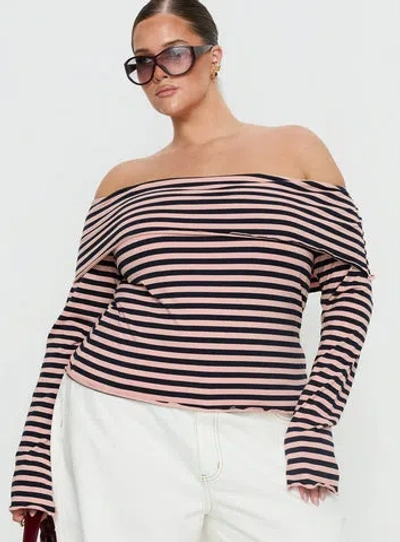 Princess Polly Curve Janicia Off Shoulder Top In Pink