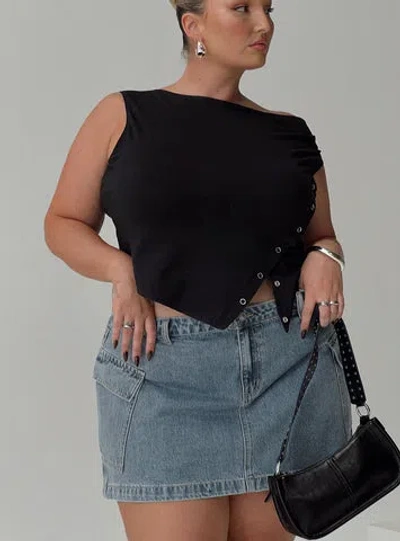 Princess Polly Curve Karre Off The Shoulder Top In Black