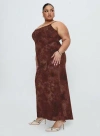 Princess Polly Curve Knox Maxi Dress Chocolate Paisley Curve In Chocolate Paisley