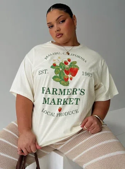 Princess Polly Curve Local Produce Tee In White