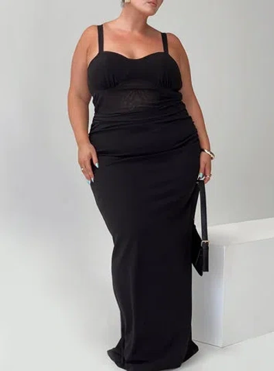 Princess Polly Curve Mazzola Maxi Dress In Black